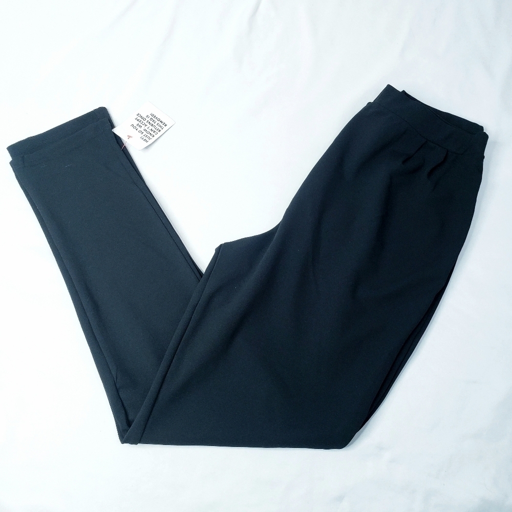 *Last Chance* NWT ASOS Tapered Jersey Dress Pants Office Black Size 10 Tall